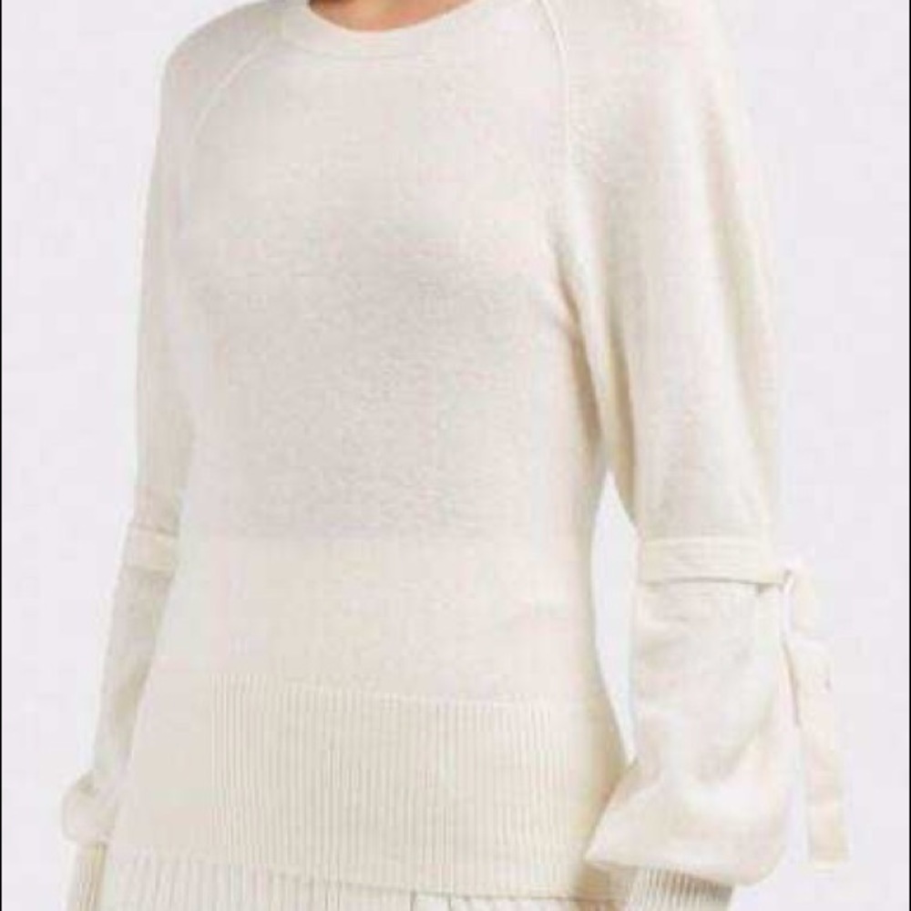 NWT Elizabeth and James Emerald Wool Sweater White XS